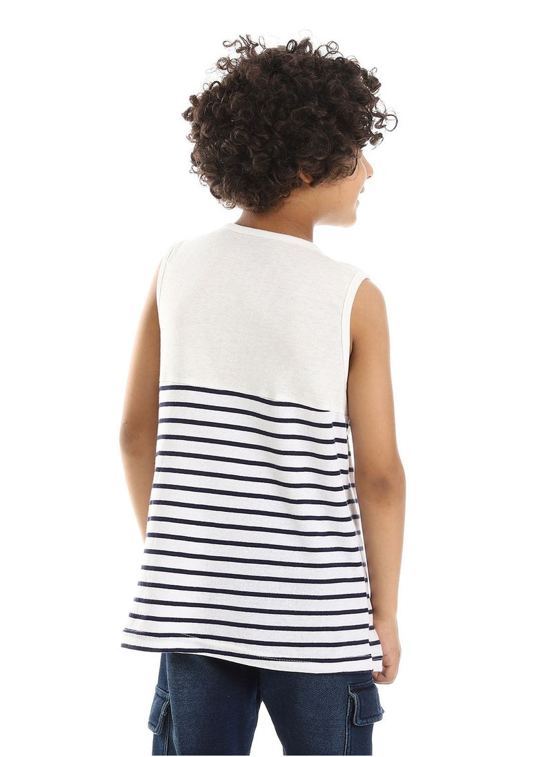 Caesar - Boys Stripped Sportive Tank Top - Image 1