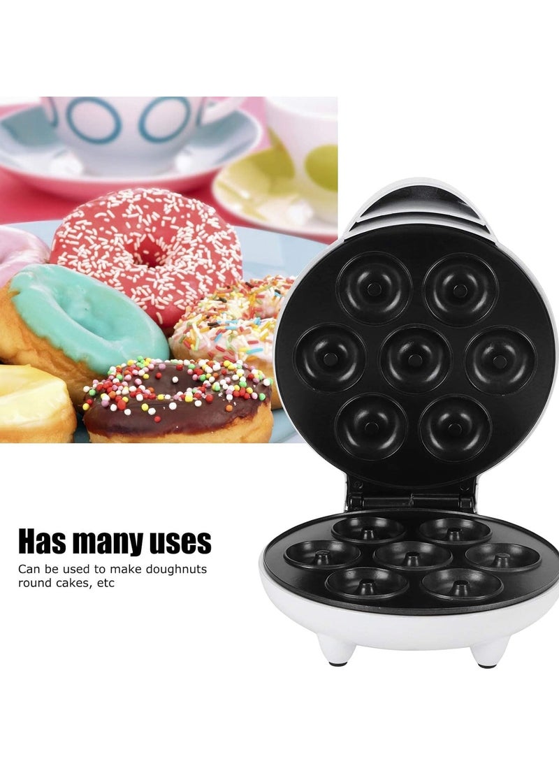 Generic - Mini Donut Maker Machine, Makes 7 Donuts, Non-Stick Electric Donut Press Machine for family (Multicolour) - Image 1