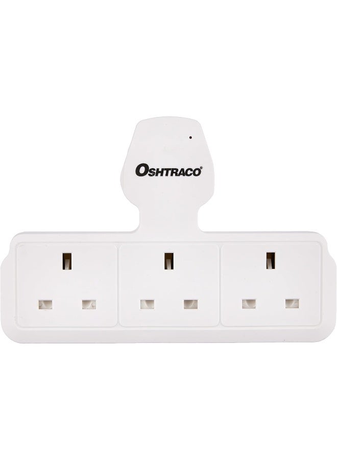 Oshtraco 3 Way UK Multiple Socket, White - Image 1
