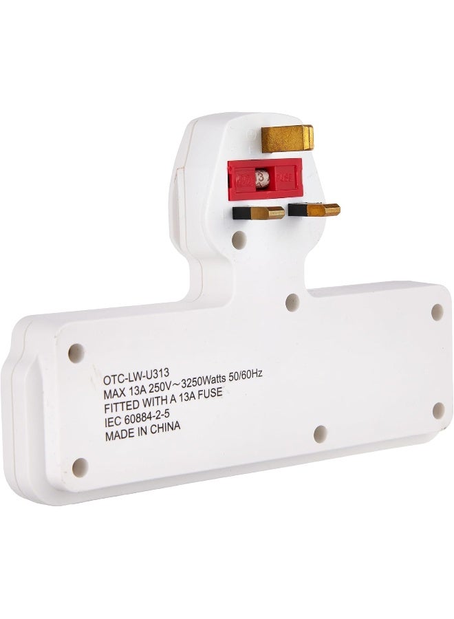 Oshtraco 3 Way UK Multiple Socket, White - Image 5