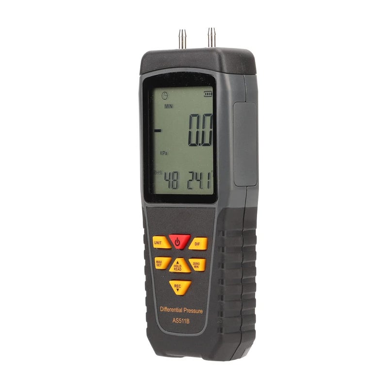 Differential Pressure Gauge Handheld Digital Gas Pressure Tester, LED Backlit Display, Stable Measurement, Multi - Unit Mode Switching, Industrial Use - Image 3