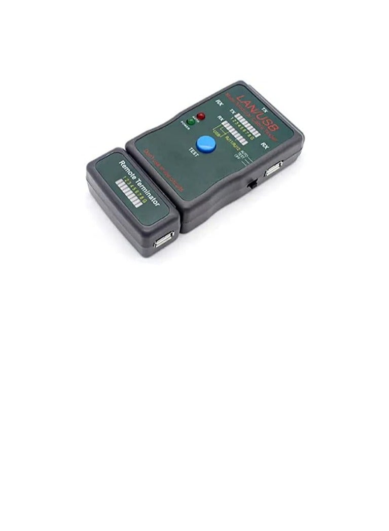 Multi-modular Cable Tester for LAN/USB RJ45(UTP/STP), USB, RJ11/RJ12 RCA, BNG Coaxial and Modualr Cables with Remote Terminator  - Image 1