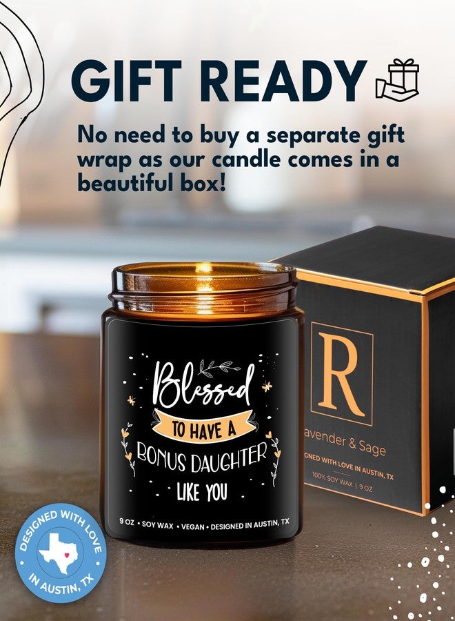 Rosa Vila Bonus Daughter Candle, Bonus Daughter Gifts from Stepmom, Stepdaughter Gifts for Mother's Day, Birthday Gift for Stepdaughter, Daughter in Law Christmas Presents from Mother in Law, Gift Ready - Image 4