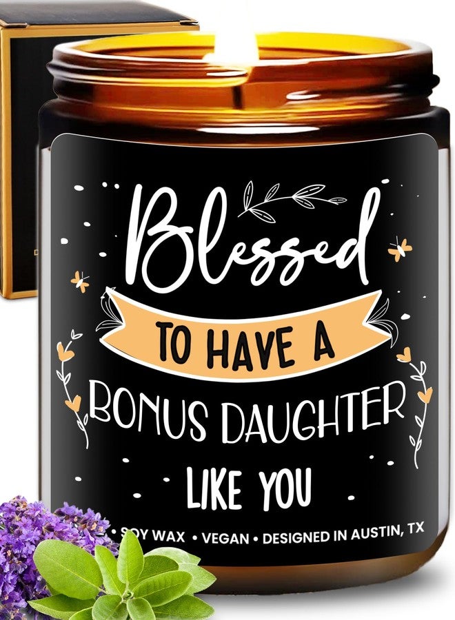 Rosa Vila Bonus Daughter Candle, Bonus Daughter Gifts from Stepmom, Stepdaughter Gifts for Mother's Day, Birthday Gift for Stepdaughter, Daughter in Law Christmas Presents from Mother in Law, Gift Ready - Image 1