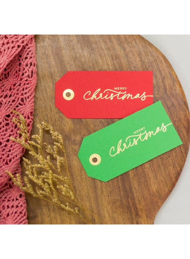 ذا بارتي بوبير بطاقات هدايا عيد ميلاد سعيد باللونين الأحمر والأخضر - Image 5