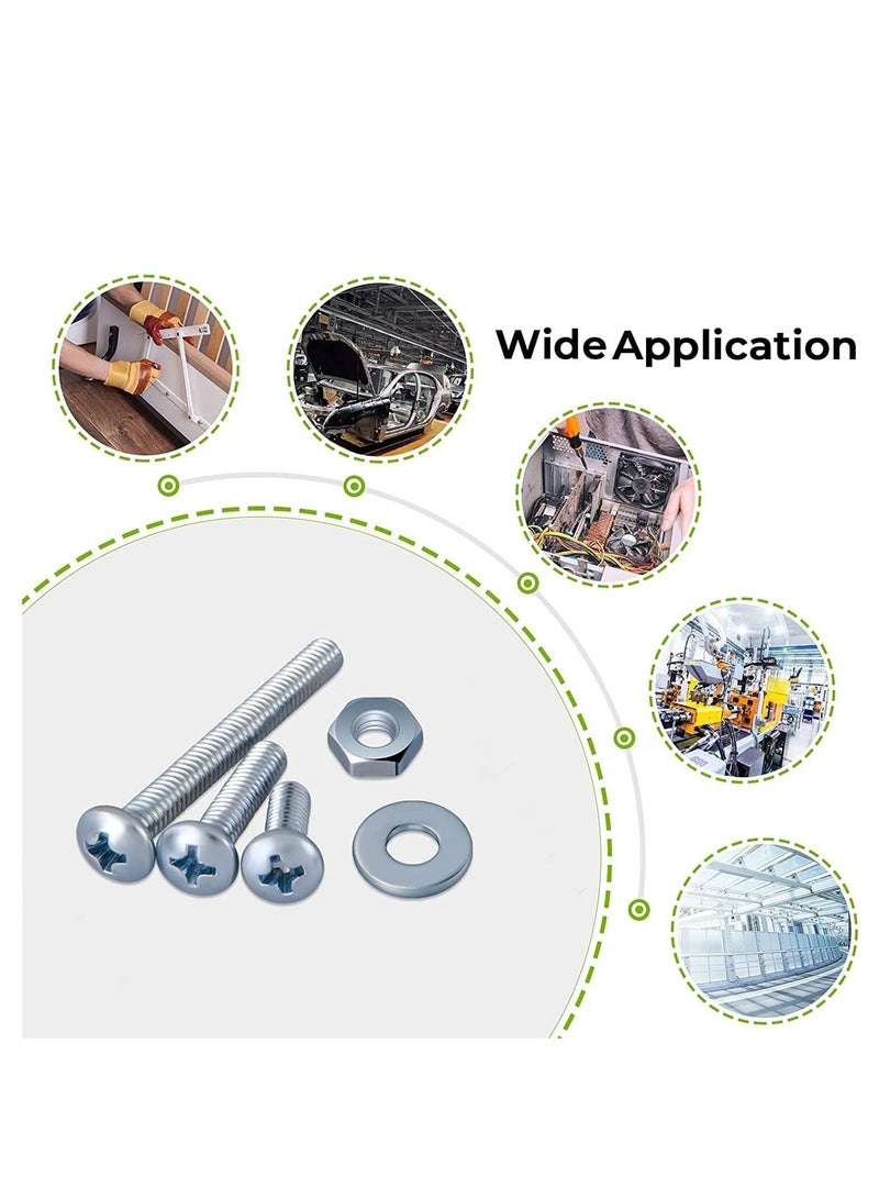RACO Machine Screws/Bolts Stainless Steel Round Head Phillips Screws Muliti Purpose Use (100, 5x15mm) - Image 3