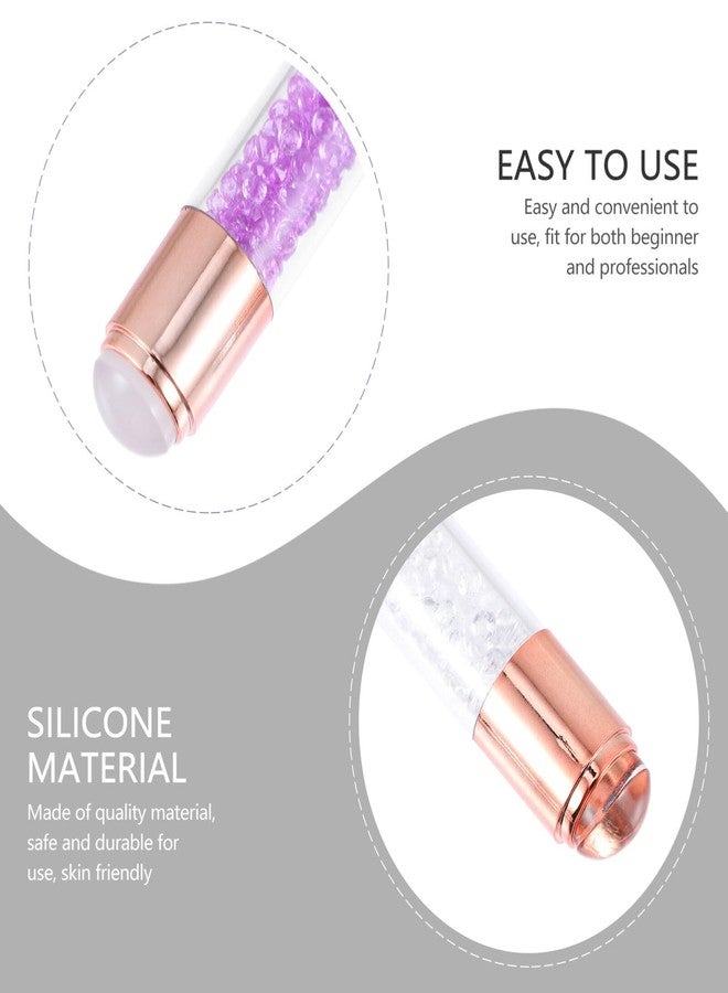 FOMIYES French Tip Nail Stamp Kit - 2PC Silicone Manicure Stamper with Jelly Template for DIY Salon Nail Art, Easy to Use Nail Stamping Tool Set - Image 5