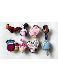 Marimari 8 Pieces Crocs Slipper Ornaments with Makeup Figures  - Image 1