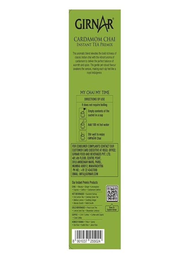 Girnar Cardamom Chai Instant Tea Premix, 10 Single Serve Sachets, Ready to Serve Hot Beverage Mix - Image 3