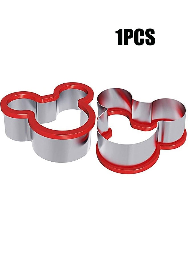 واي جيه ميكي ماوس على شكل الفولاذ المقاوم للصدأ سكاكين طقم أحمر / فضي 1 قطعة - Image 1