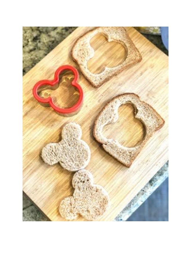 واي جيه ميكي ماوس على شكل الفولاذ المقاوم للصدأ سكاكين طقم أحمر / فضي 1 قطعة - Image 3