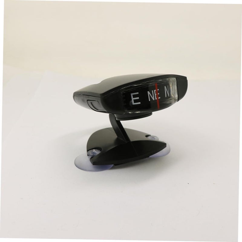 Black Car Dashboard Compass with Suction Cup and Adhesive Base for Windshield Direction - Image 5