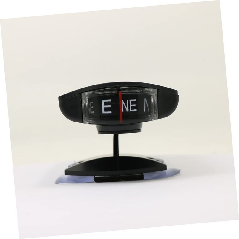 Black Car Dashboard Compass with Suction Cup and Adhesive Base for Windshield Direction - Image 4