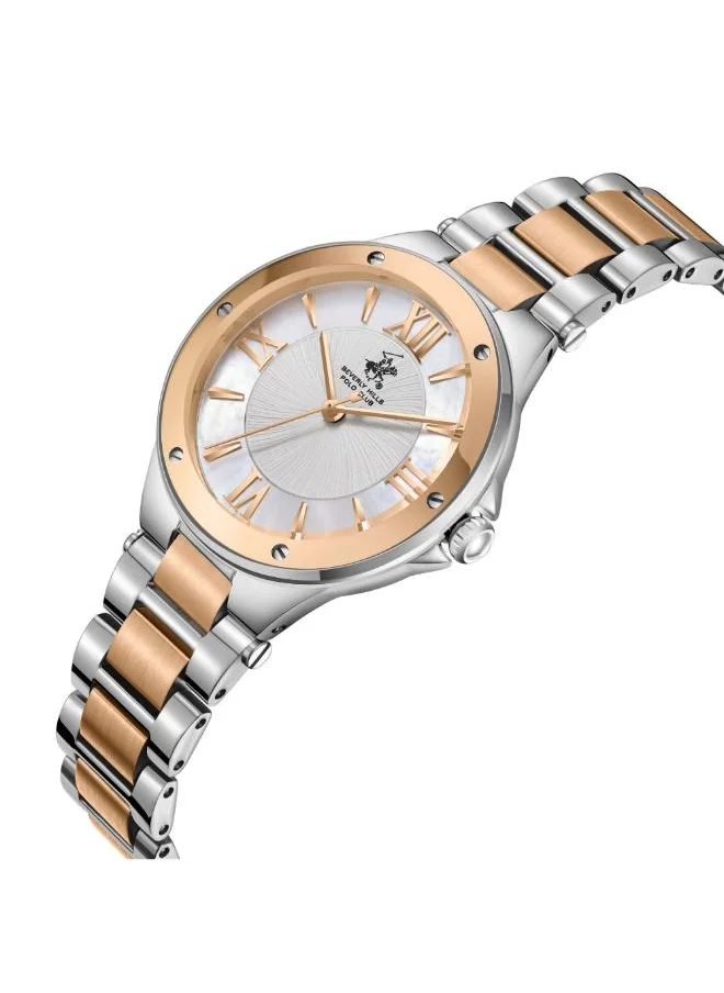 بيفرلي هيلز بولو كلوب BEVERLY HILLS POLO CLUB BP3740C.530 Women's Analog Display Watch & Metal Strap Rose Gold