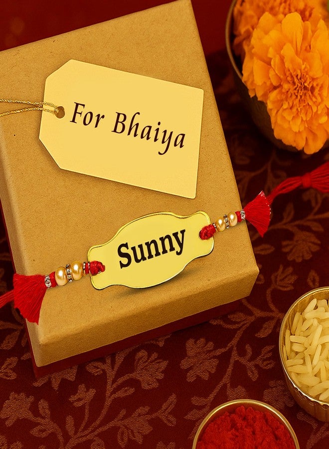 SOLOBOLO Unisex Adult Rakhi For Brother And Bhabhi | Customised Rakhi With Name For Brother | Rakhi Combo Gift For Sister And Brother | Rakshabandan For Brother And Sister | Custom Rakhi Set Rct-01 - Image 2