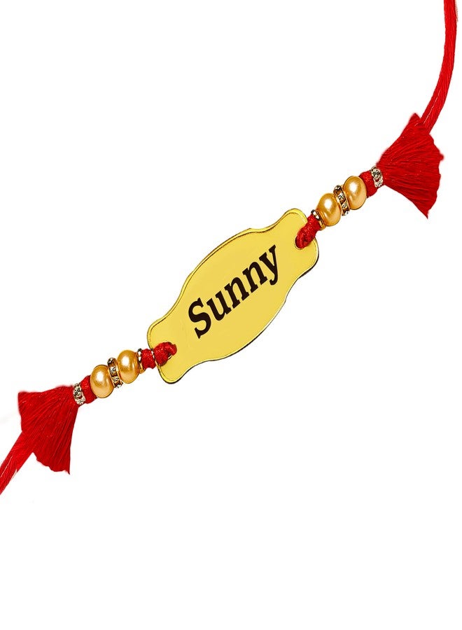 SOLOBOLO Unisex Adult Rakhi For Brother And Bhabhi | Customised Rakhi With Name For Brother | Rakhi Combo Gift For Sister And Brother | Rakshabandan For Brother And Sister | Custom Rakhi Set Rct-01 - Image 1
