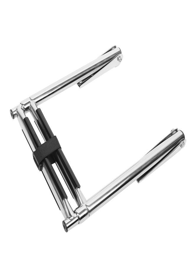 2 Step Stainless Steel Telescoping Boat Ladder Anti-Slip Extendable Dock Ladder for Boat Yacht Swimming Pool - Image 2