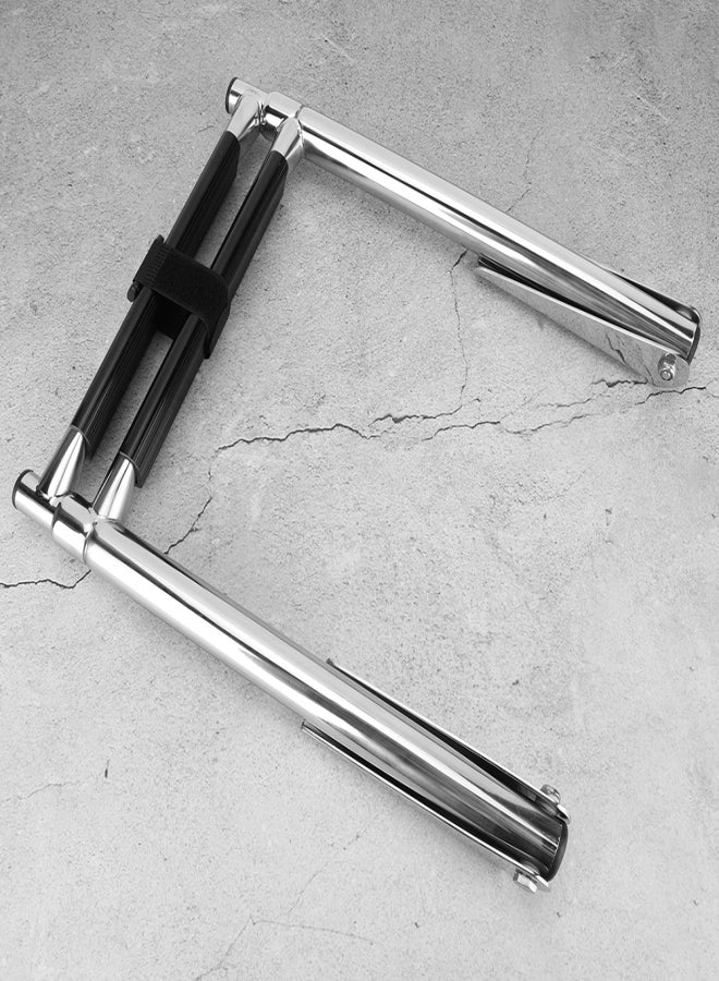 2 Step Stainless Steel Telescoping Boat Ladder Anti-Slip Extendable Dock Ladder for Boat Yacht Swimming Pool - Image 4