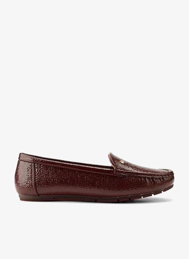 Flora Bella Textured Slip-On Moccasins