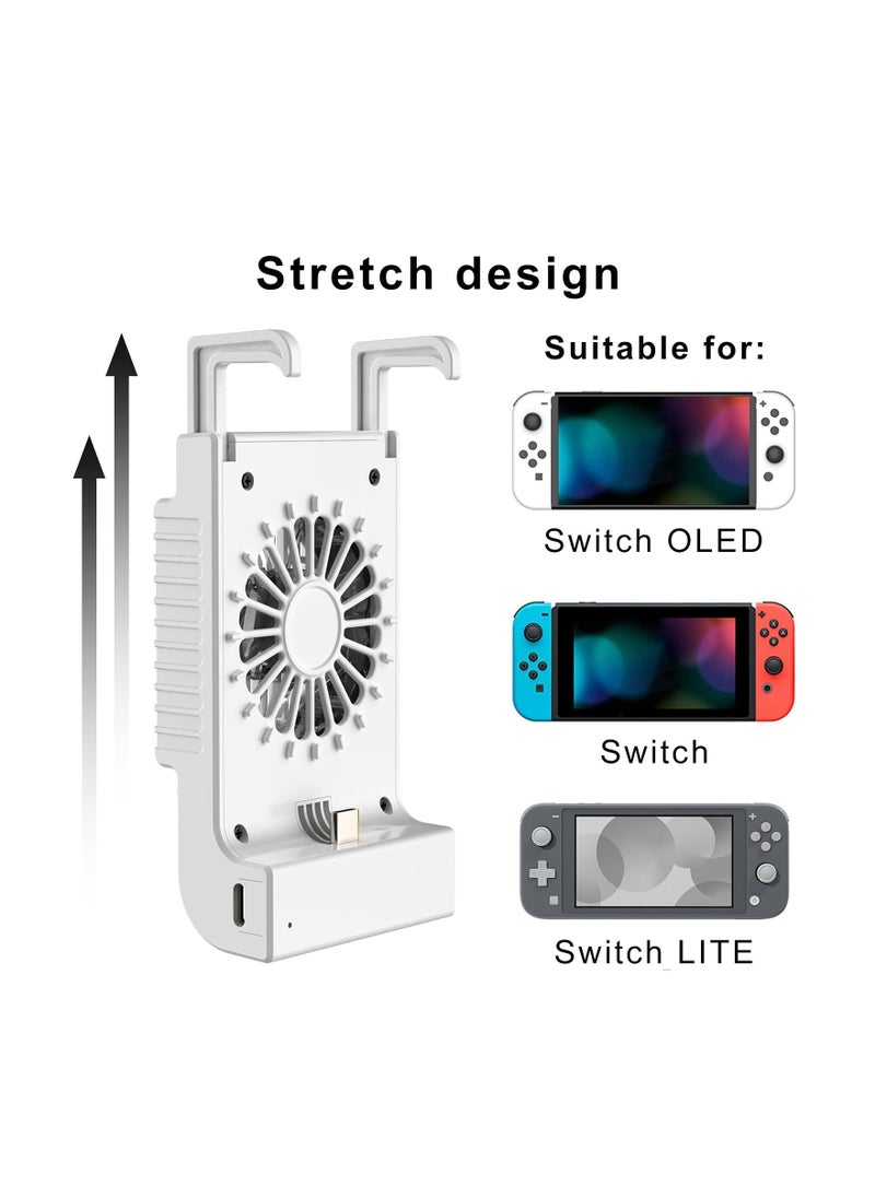 SYOSI - Charger Dock for Switch OLED and Switch Lite, Portable Charging Stand Cooling Station with Cooling Fan for Switch and Switch Lite Accessories (White), 11.5x7x3.7CM (DSS-93) - Image 1