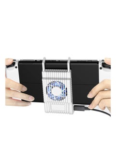 Charger Dock for Switch OLED and Switch Lite, Portable Charging Stand Cooling Station with Cooling Fan for Switch and Switch Lite Accessories (White), 11.5x7x3.7CM (DSS-93)