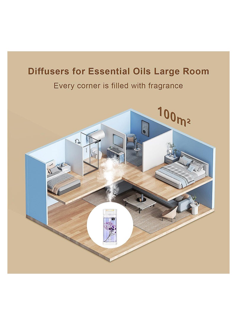 Excefore - Essential Oil Diffuser, 230ml Waterless Cordless Diffusers for Essential Oils Large Room, USB Rechargeable Aromatherapy Diffuser, Mute Scent Diffuser for Home Hotel Office - Image 1