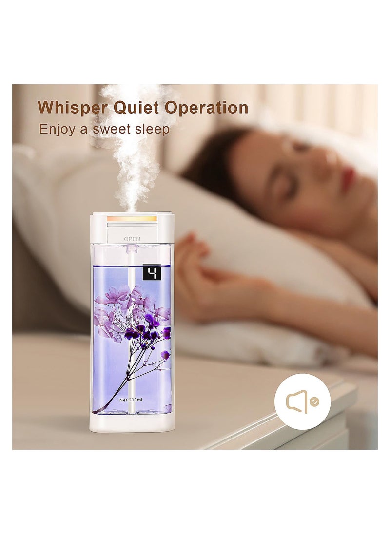 Excefore - Essential Oil Diffuser, 230ml Waterless Cordless Diffusers for Essential Oils Large Room, USB Rechargeable Aromatherapy Diffuser, Mute Scent Diffuser for Home Hotel Office - Image 1