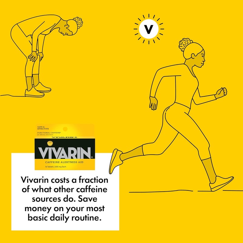 Vivarin Caffeine Pills 200mg Caffeine per Dose Safely and Effectively Helps You Stay Awake No Sugar Calories or Hidden Ingredients Energy Supplement 16 Tablets - Image 5