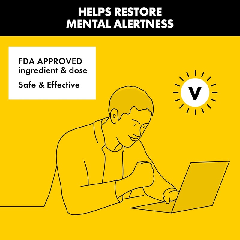 Vivarin Caffeine Pills 200mg Caffeine per Dose Safely and Effectively Helps You Stay Awake No Sugar Calories or Hidden Ingredients Energy Supplement 16 Tablets - Image 2