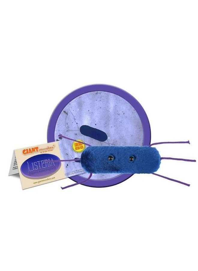 جاينت مايكروبز دمية Listeria Plush من Giantmicrobes - تعرف على الصحة والبكتيريا وسلامة الغذاء مع هذه الهدية الفريدة والممتعة للعائلة والأصدقاء والمعلمين والطهاة وعشاق الطعام والأطباء والطلاب والعلماء والصحة العامة  - Image 1