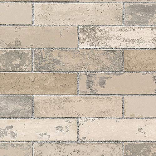 Norwall KV27423 Swiss Brick Wallpaper , Beige - Image 2
