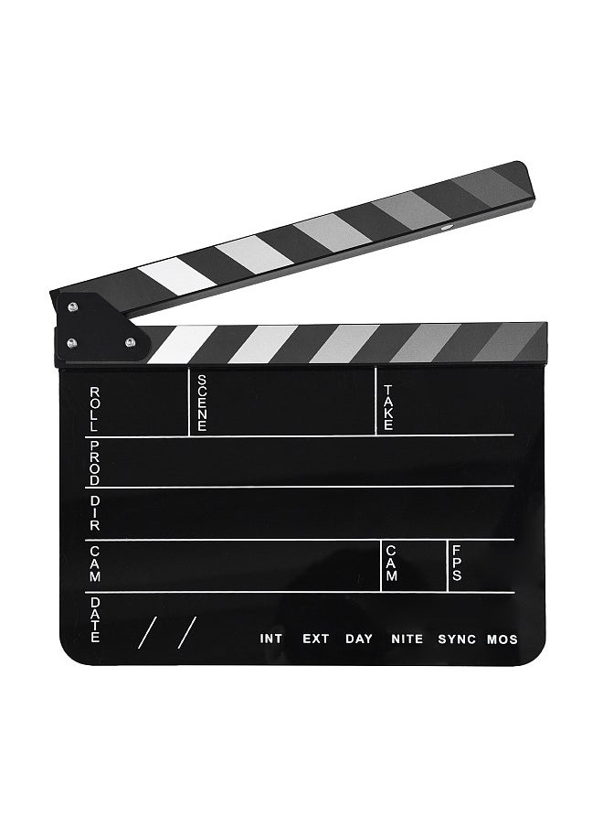 Generic - Acrylic Clapperboard Film Clapboard Movie Director's Slate Cut Action Scene Clapper Board Film Slate Dry Erase - Image 1