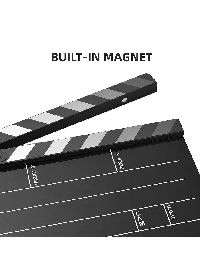 Generic - Acrylic Clapperboard Film Clapboard Movie Director's Slate Cut Action Scene Clapper Board Film Slate Dry Erase - Image 1