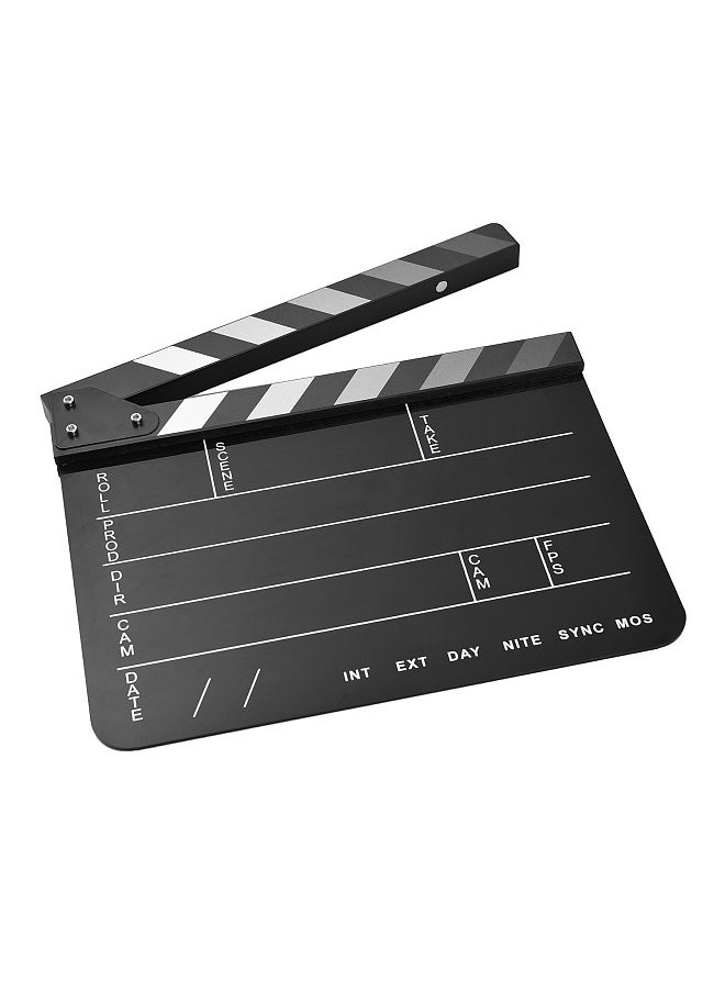 Generic - Acrylic Clapperboard Film Clapboard Movie Director's Slate Cut Action Scene Clapper Board Film Slate Dry Erase - Image 1