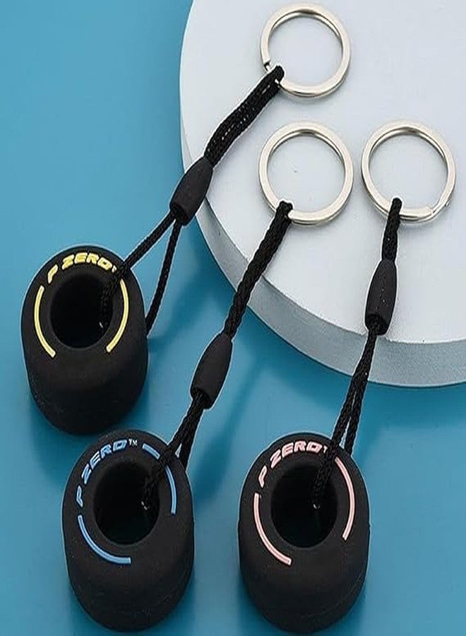 SBA PRIME Mini Tyre Shape Keychain - Rubber Car Tire Design Key Ring for Car & Bike Enthusiasts (Pack of 1) (Any One Color Will Be Sent You as Per Availability) - Image 5