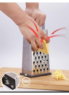 Generic Cheese Grater, Box Grater for Cheese Stainless steel Vegetable Slicer Food Shredder 4-sided Convenience Gadgets for kitchen  - Image 4