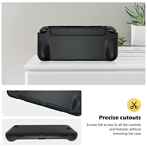 ProCase Flip Cover for Nintendo Switch OLED with 2 Pack Tempered Glass Screen Protectors, Slim Protective Case with Magnetically Detachable Front Cover for Nintendo Switch OLED 2021 -Black - Image 5