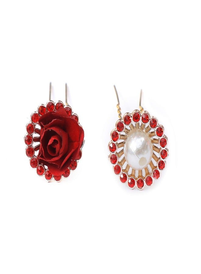Shivarth Juda Pins with Crystal Rhinestone for Women and Girls Fancy Bun Pin Set of 12 Piece - Image 3