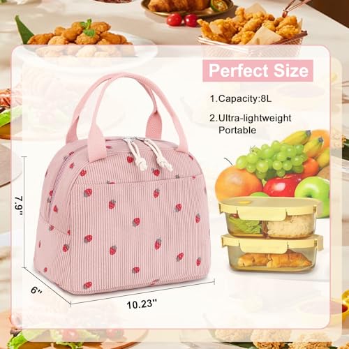 LEDAOU Lunch Box for Women Insulated Lunch Bag Cute Lunchbox Compact Cooler Thermal Reusable Lunch Tote for Work School Picnic Travel - Image 3