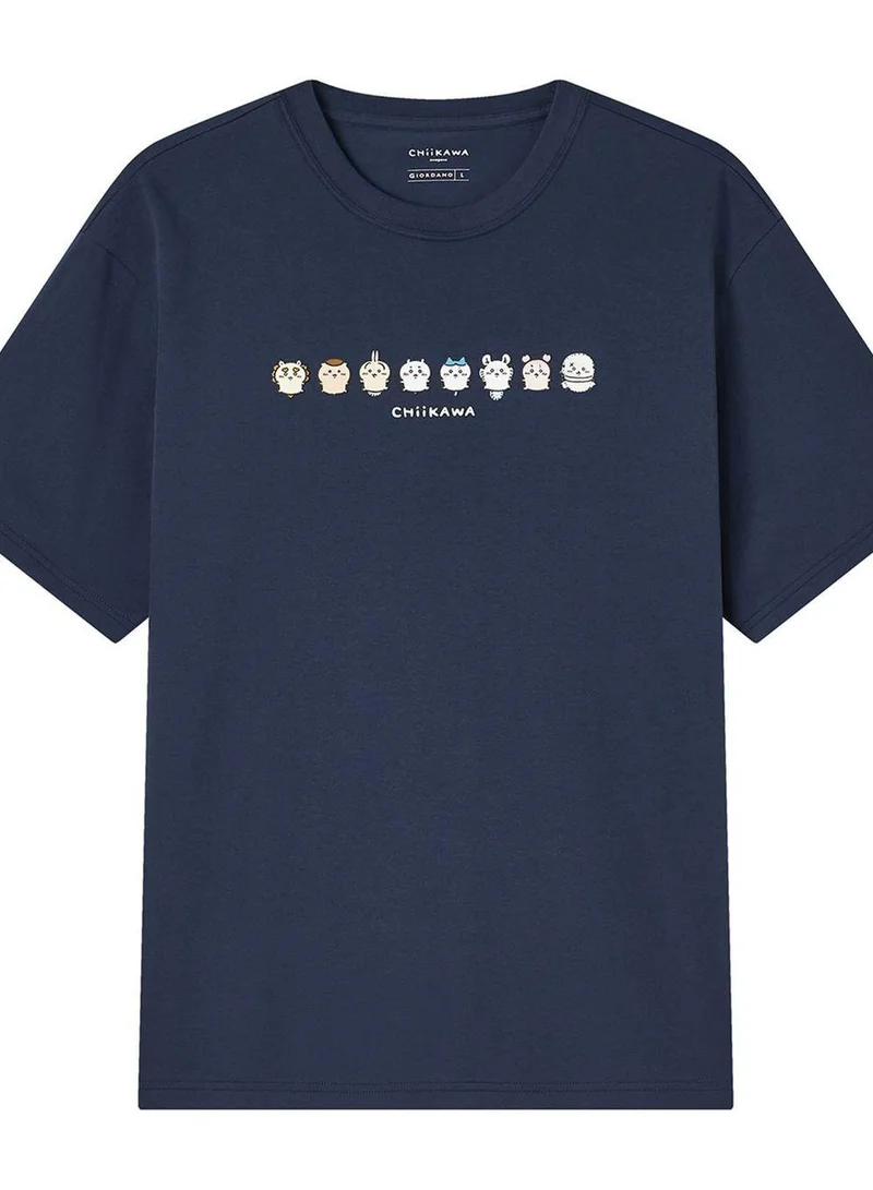 Giordano  Men's Chiikawa Character Crew Neck Relaxed Graphic Tee for Men | Best Price UAE
