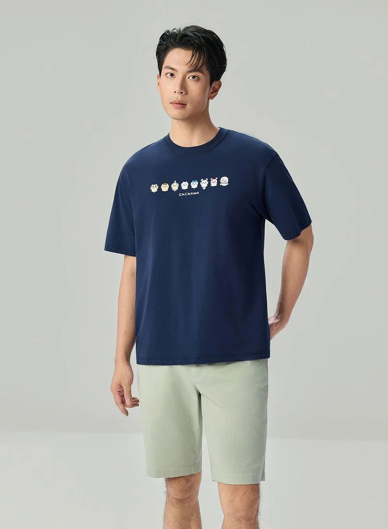Men's Chiikawa Character Crew Neck Relaxed Graphic Tee