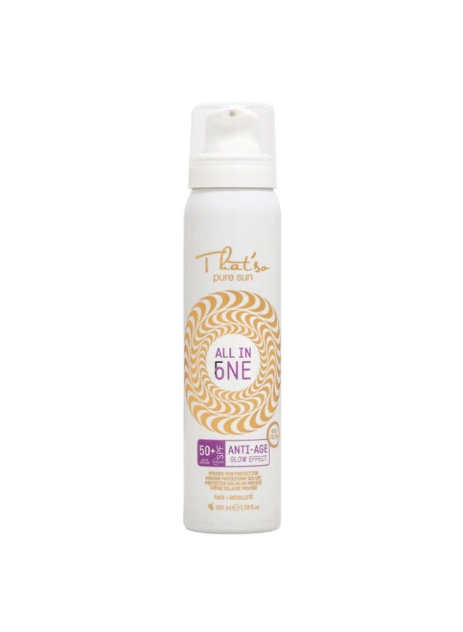 That'so Anti-Aging Sun Protection Spray SPF +50 - Intensive After-Sun Facial Foam Enriched with Hyaluronic Acid
