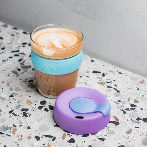KeepCup Brew, Reusable Coffee Cup - Tempered Glass and Splashproof Sipper, S 8oz/227ml - Moonlight - Image 2