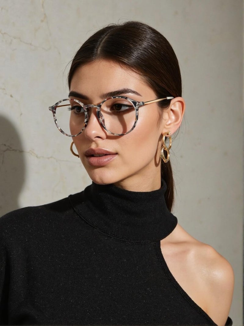 VISOONE Round Lightweight Blue Light Blocking Glasses Women Men Fashion Cute Thin Eyewear Niko - Image 2