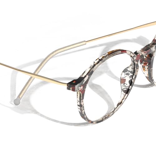VISOONE Round Lightweight Blue Light Blocking Glasses Women Men Fashion Cute Thin Eyewear Niko - Image 4