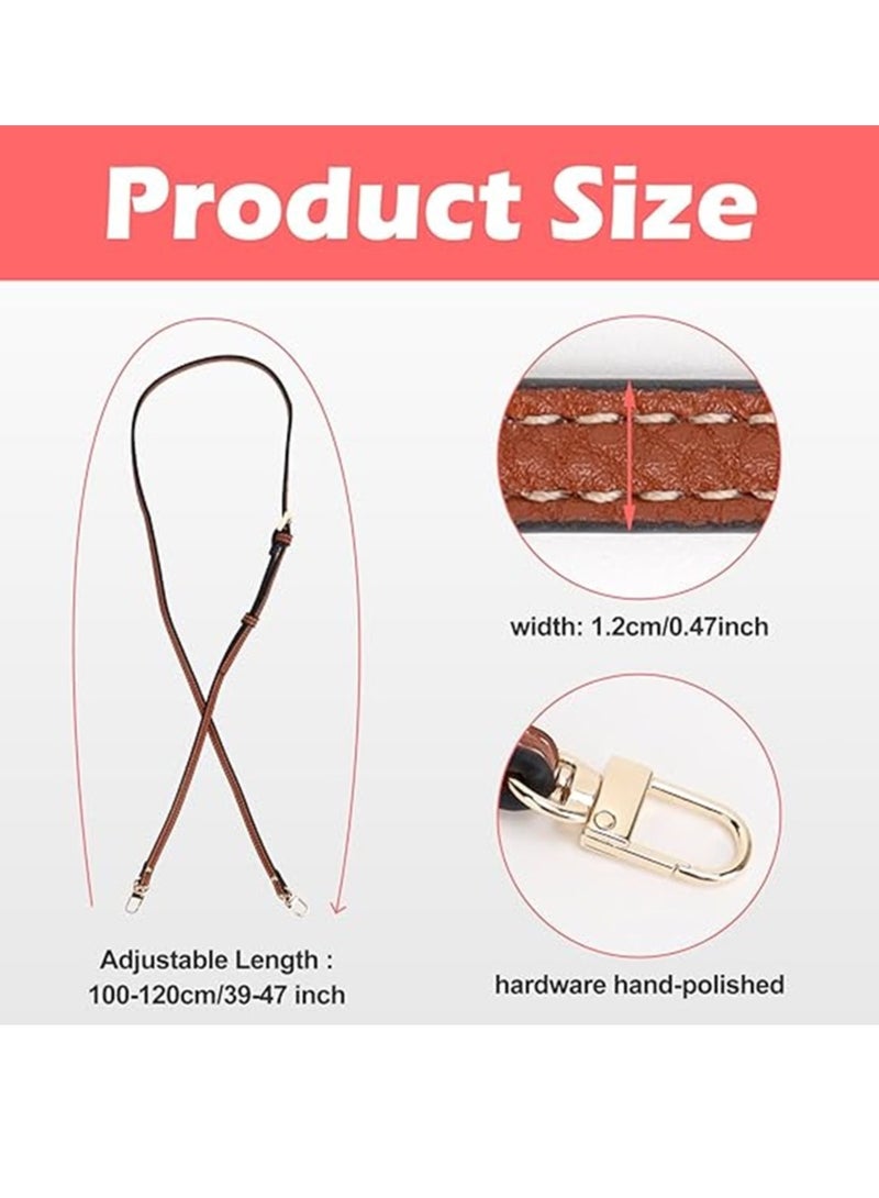 Generic Punch-Free Adjustable Buckle Design Suit For mini bag strap - Leather Brown - Image 2