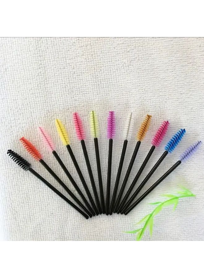 60 Piece Disposable Nylon Eyebrow Brushes Mini Portable Makeup Tool - Image 2