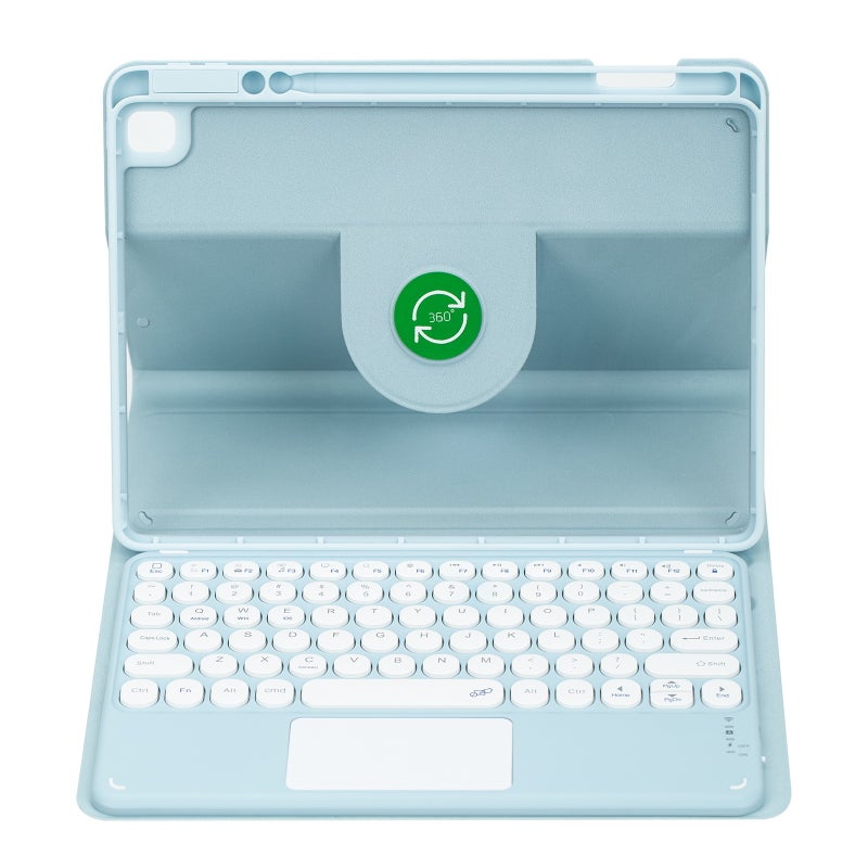 Suitable For Ipad360 Rotating Tablet Protective Case 9Th Generation Round Key Bluetooth Keyboard Air6 Magnetic Pro11 Tablet Case - Image 5