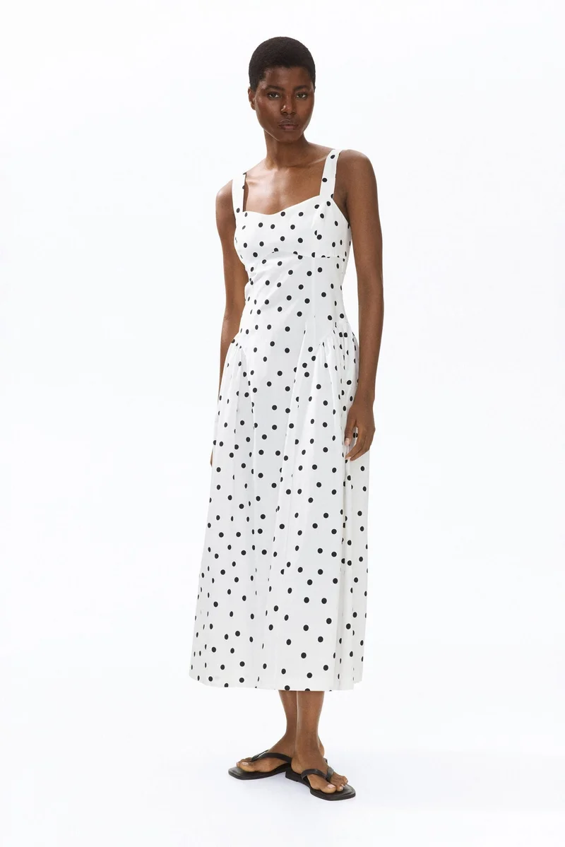 H&M  Flared-skirt midi dress for Women | Best Price UAE