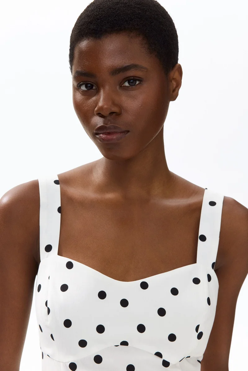 H&M  Flared-skirt midi dress for Women | Best Price UAE